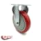 Service Caster 5 Inch Red Polyurethane Wheel Rigid Top Plate Caster SCC-20R514-PPUB-RED - alternate 2